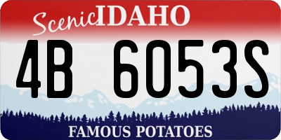 ID license plate 4B6053S