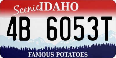 ID license plate 4B6053T