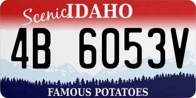 ID license plate 4B6053V
