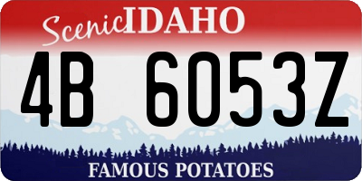 ID license plate 4B6053Z