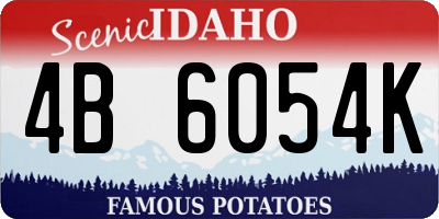ID license plate 4B6054K