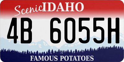 ID license plate 4B6055H