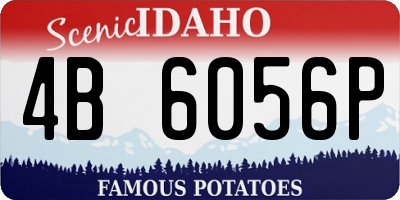 ID license plate 4B6056P