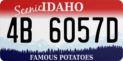 ID license plate 4B6057D