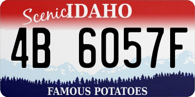 ID license plate 4B6057F