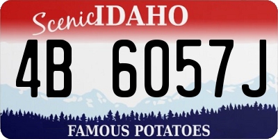 ID license plate 4B6057J