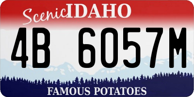 ID license plate 4B6057M