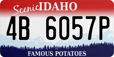 ID license plate 4B6057P