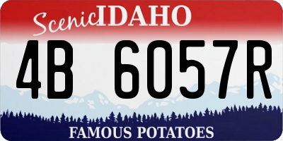 ID license plate 4B6057R