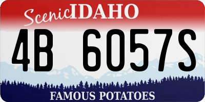 ID license plate 4B6057S