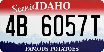 ID license plate 4B6057T