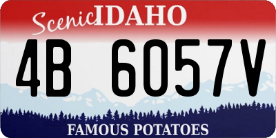 ID license plate 4B6057V