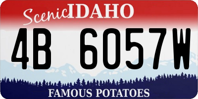 ID license plate 4B6057W