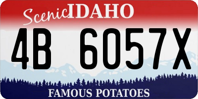 ID license plate 4B6057X