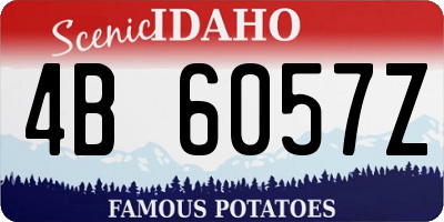ID license plate 4B6057Z