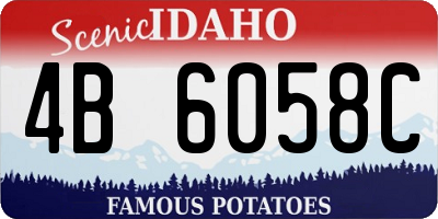 ID license plate 4B6058C