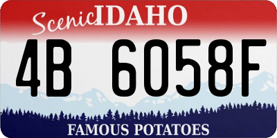 ID license plate 4B6058F