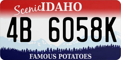 ID license plate 4B6058K