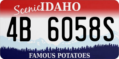 ID license plate 4B6058S