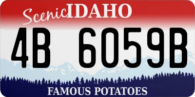 ID license plate 4B6059B