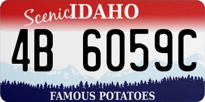 ID license plate 4B6059C