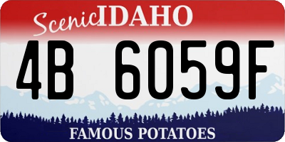 ID license plate 4B6059F