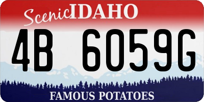 ID license plate 4B6059G