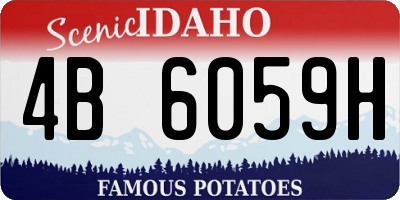ID license plate 4B6059H
