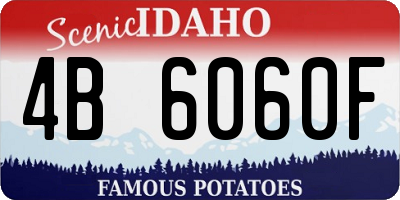 ID license plate 4B6060F