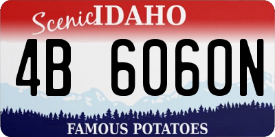 ID license plate 4B6060N