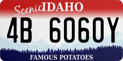 ID license plate 4B6060Y