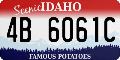 ID license plate 4B6061C