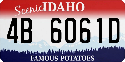 ID license plate 4B6061D