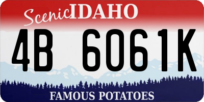 ID license plate 4B6061K