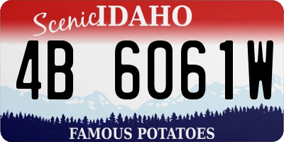 ID license plate 4B6061W