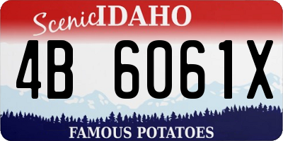 ID license plate 4B6061X
