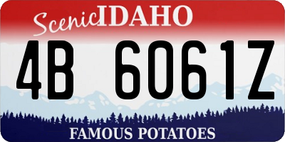 ID license plate 4B6061Z