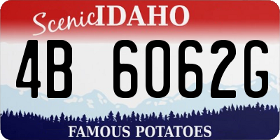 ID license plate 4B6062G