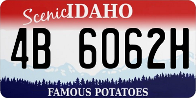 ID license plate 4B6062H