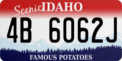 ID license plate 4B6062J