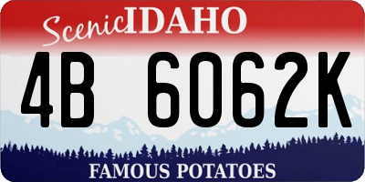 ID license plate 4B6062K