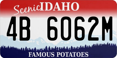 ID license plate 4B6062M