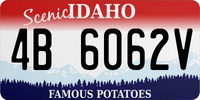 ID license plate 4B6062V