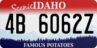 ID license plate 4B6062Z
