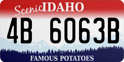 ID license plate 4B6063B