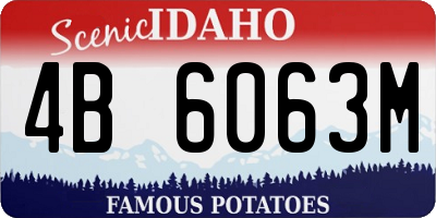 ID license plate 4B6063M
