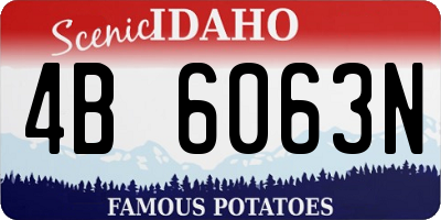 ID license plate 4B6063N