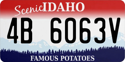 ID license plate 4B6063V