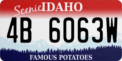 ID license plate 4B6063W