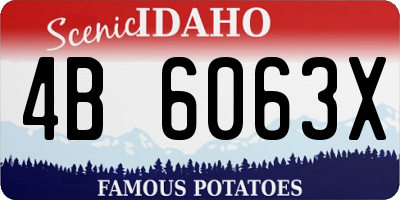 ID license plate 4B6063X